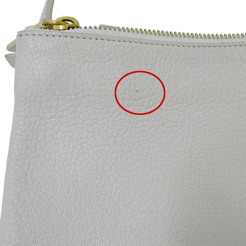 Celine Bag Shoulder Bag Trio Large Leather White Cream Going Out - Picture 9 of 10